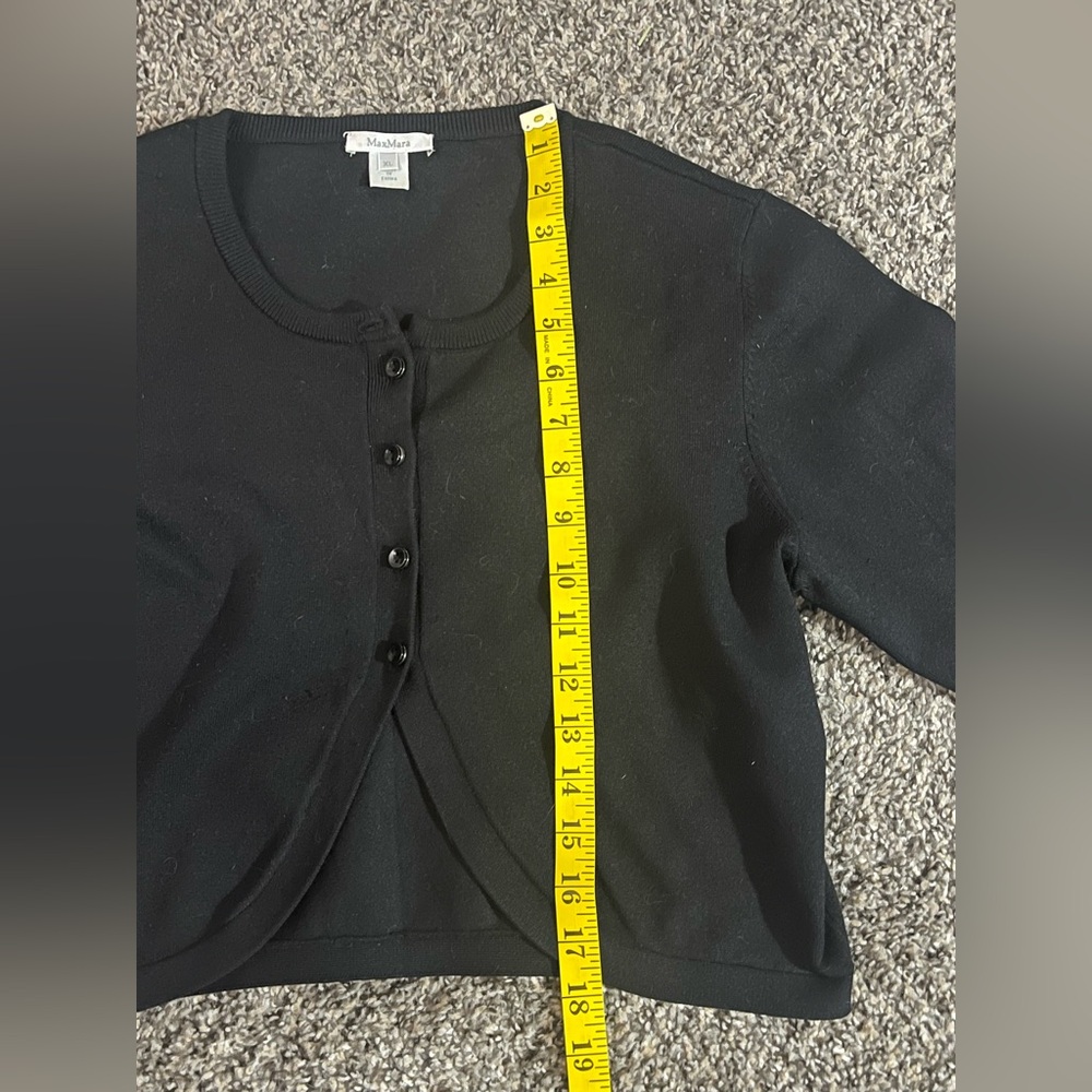Max Mara wool cropped cardigan black - Picture 7 of 7